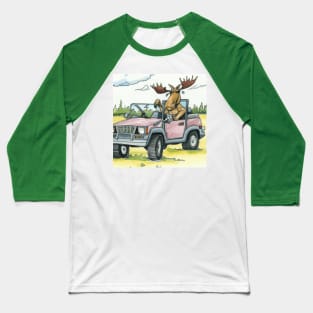 Off-Road Moose Baseball T-Shirt